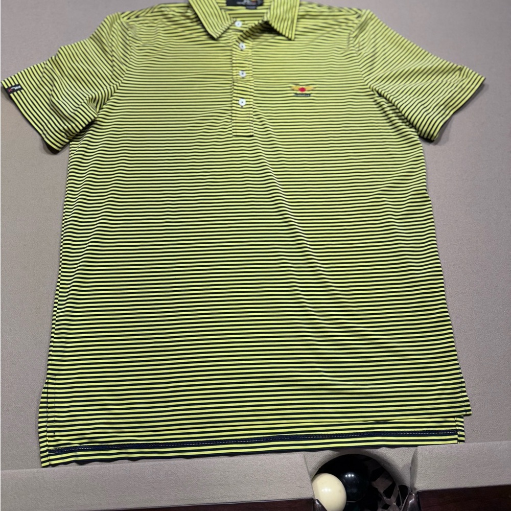 Ralph Lauren RLX Striped Yellow and Black Golf Polo